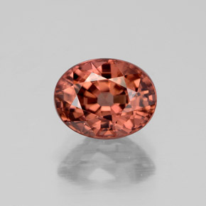 Zircone naturale arancione da 3,34 ct, taglio ovale, VVS