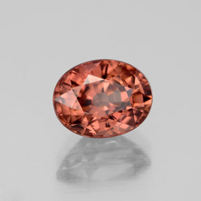 Zircone naturale arancione da 3,34 ct, taglio ovale, VVS