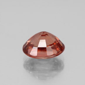 Zircone naturale arancione da 3,34 ct, taglio ovale, VVS