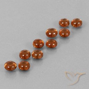 Gemme di Zircone Arancione rossastra naturale da 6.72 ct, Rotondo, Trasparente