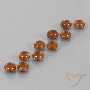 Gemme di Zircone Arancione scuro naturale da 6.57 ct, Rotondo, Trasparente