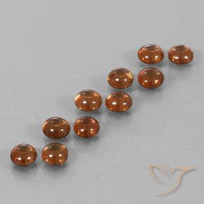 Gemme di Zircone Arancione scuro naturale da 6.70 ct, Rotondo, Trasparente