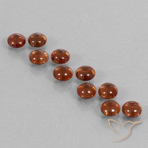 Gemme di Zircone Arancia Fuoco naturale da 6.64 ct, Rotondo, Trasparente