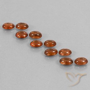 7.62ctw Naturale Marrone rossastro Zircone, Ovale, Trasparente