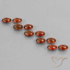 7.53ctw Naturale Arancione rossastra Zircone, Ovale, Trasparente