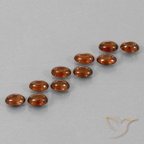 Gemme di Zircone Arancione scuro naturale da 7.69 ct, Ovale, Trasparente