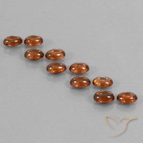 7.72ctw Naturale Arancione scuro Zircone, Ovale, Trasparente