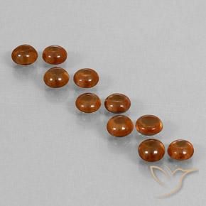 7.22ctw Naturale Arancione scuro Zircone, Rotondo, Trasparente