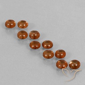 Gemme di Zircone Arancione scuro naturale da 6.32 ct, Rotondo, Trasparente