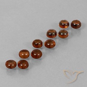 Gemme di Zircone Marrone rossastro naturale da 7.96 ct, Rotondo, Trasparente