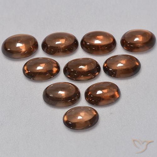 Gemme di Zircone Marrone medio naturale da 7.93 ct, Ovale, Trasparente
