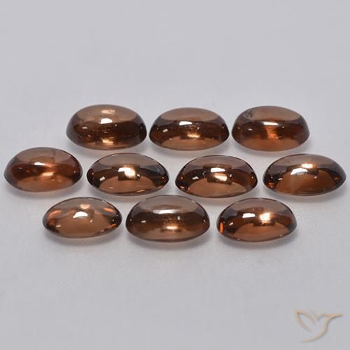Gemme di Zircone Marrone medio naturale da 7.93 ct, Ovale, Trasparente