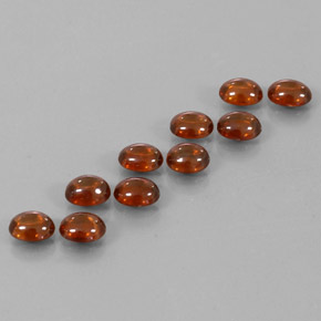 Zircone naturale arancione da 10,37 ct, taglio ovale, trasparente