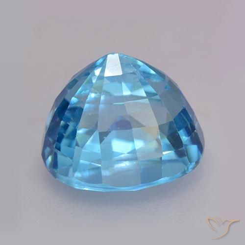 Zircone naturale blu da 3,06 ct, taglio ovale, VVS