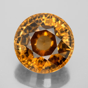 Zircone Giallo oro naturale da 21.65 ct, Taglio rotondo, VVS