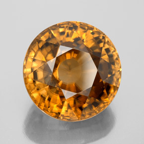 Zircone Giallo oro naturale da 21.65 ct, Taglio rotondo, VVS