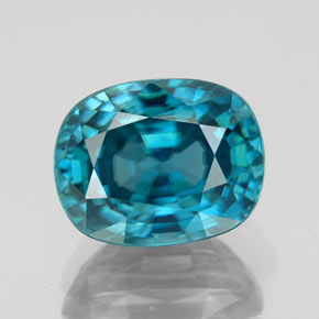 Zircone naturale blu da 7,22 ct, taglio ovale, VVS