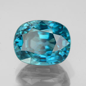 Zircone naturale blu da 7,22 ct, taglio ovale, VVS