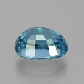 Zircone naturale blu da 7,22 ct, taglio ovale, VVS