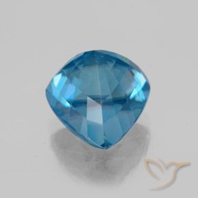 Zircone blu elettrico naturale da 5,82 ct, trillion, VS-SI