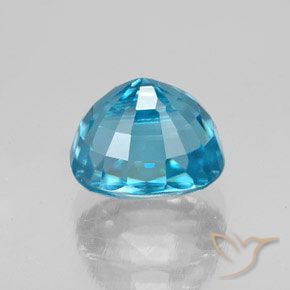 Zircone Blu elettrico naturale da 5.12 ct, Ovale, VS