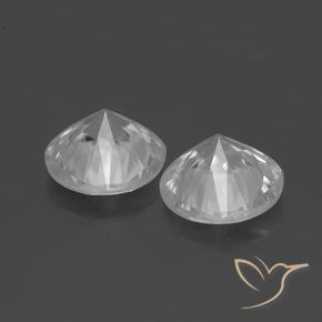 Gemme di Zircone Bianco naturale da 3.37 ct, Rotondo, VS