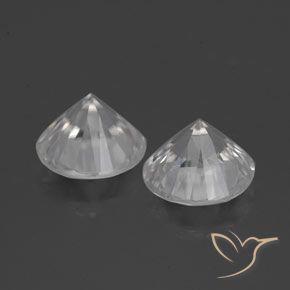 Gemme di Zircone Bianco naturale da 3.62 ct, Rotondo, VVS-VS