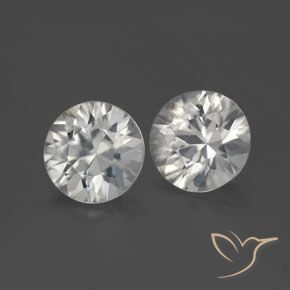 Gemme di Zircone Bianco naturale da 3.37 ct, Rotondo, VS