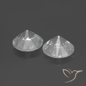 Gemme di Zircone Bianco naturale da 3.37 ct, Rotondo, VS