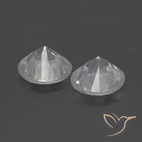 Gemme di Zircone Bianco naturale da 3.43 ct, Rotondo, VS