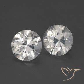 Gemme di Zircone Bianco naturale da 3.34 ct, Rotondo, VS