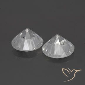 Gemme di Zircone Bianco naturale da 3.34 ct, Rotondo, VS
