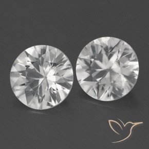 Gemme di Zircone Bianco naturale da 2.89 ct, Rotondo, VS