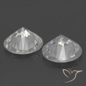 Gemme di Zircone Bianco naturale da 2.89 ct, Rotondo, VS
