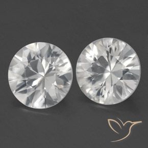 Gemme di Zircone Bianco naturale da 3.14 ct, Rotondo, VS