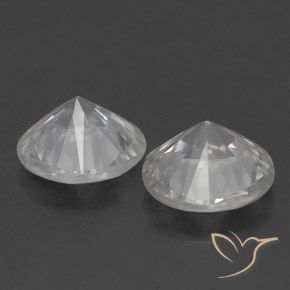 Gemme di Zircone Bianco naturale da 3.05 ct, Rotondo, VVS-VS