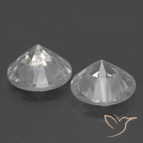 Gemme di Zircone Bianco naturale da 3.44 ct, Rotondo, VS