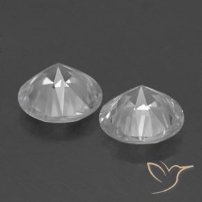 Gemme di Zircone Bianco naturale da 3.25 ct, Rotondo, VVS-VS