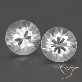 3.65ctw Naturale Bianco Zircone, Rotondo, VVS-VS