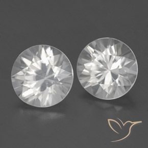 Gemme di Zircone Bianco naturale da 3.65 ct, Rotondo, VVS-VS