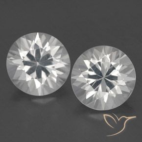 3.37ctw Naturale Bianco Zircone, Rotondo, VVS-VS