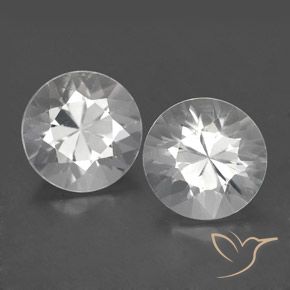 3.79ctw Naturale Bianco Zircone, Rotondo, VS