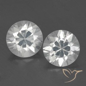 3.65ctw Naturale Bianco Zircone, Rotondo, VS