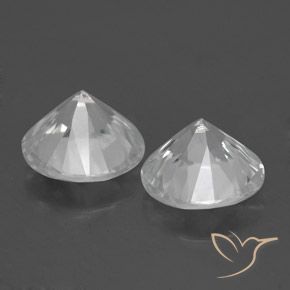 Gemme di Zircone Bianco naturale da 3.65 ct, Rotondo, VS