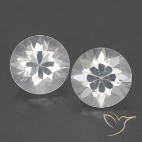 3.66ctw Naturale Bianco Zircone, Rotondo, VS