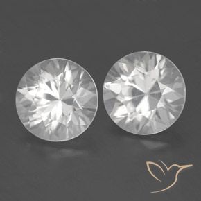 Gemme di Zircone Bianco naturale da 3.66 ct, Rotondo, VS