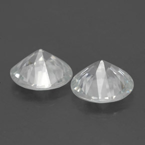 Zircone naturale bianco da  ct, taglio rotondo, VS