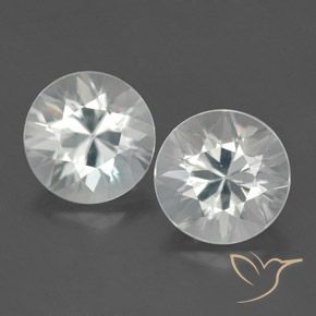 3.84ctw Naturale Bianco Zircone, Rotondo, VVS-VS
