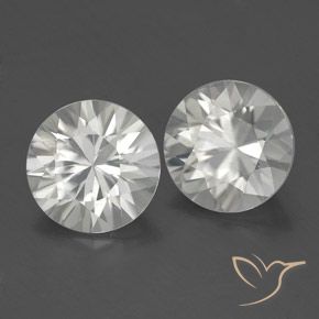 Gemme di Zircone Bianco naturale da 3.50 ct, Rotondo, VVS-VS