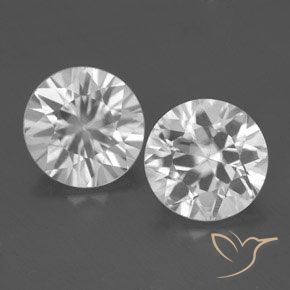 3.53ctw Naturale Bianco Zircone, Rotondo, VS